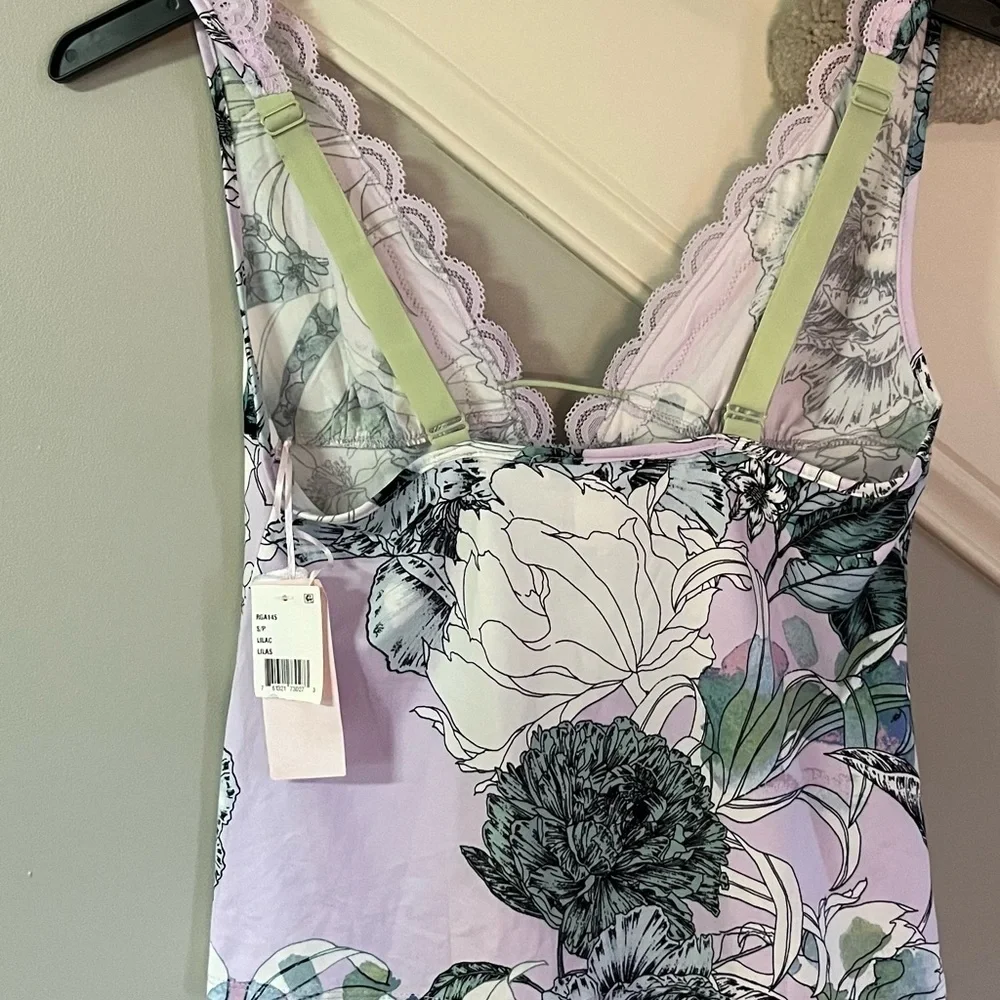 NWT Linea Donatella Purple Palm Garden Cami